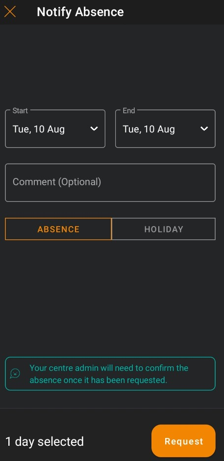 Notify Absence